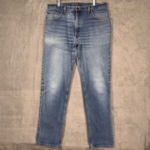 VTG All American Clothing Co USA Jeans Mens 35x34 Straight Denim Distressed 90s